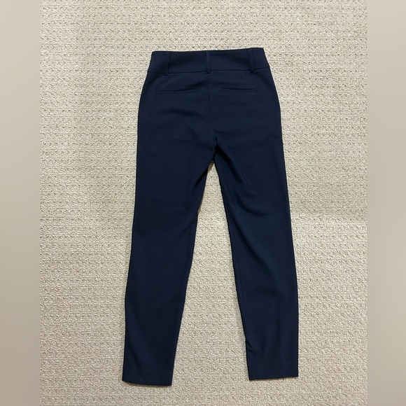 RW&CO Slim Leg Ankle Length Navy Blue Dress Pants Signature Fit | W Size 00 - Picture 4 of 5
